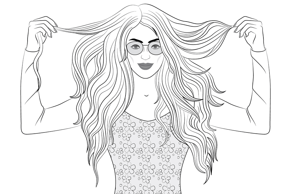 beautiful women portraits coloring book