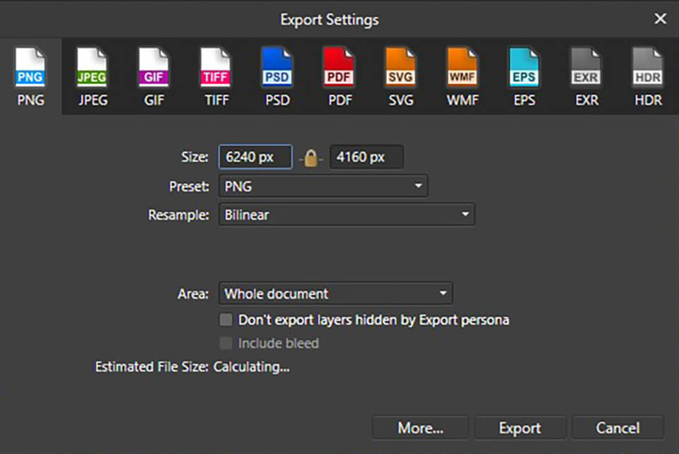 Export filename. Export filename