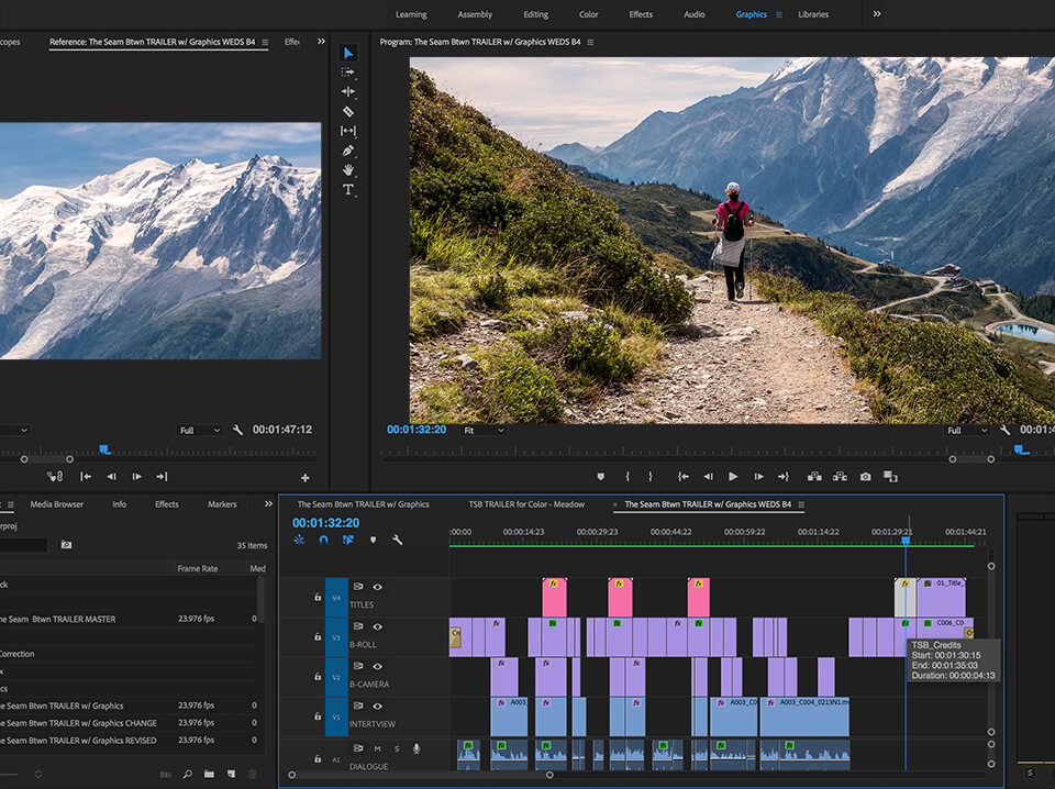 adobe premiere pro インターフェース
