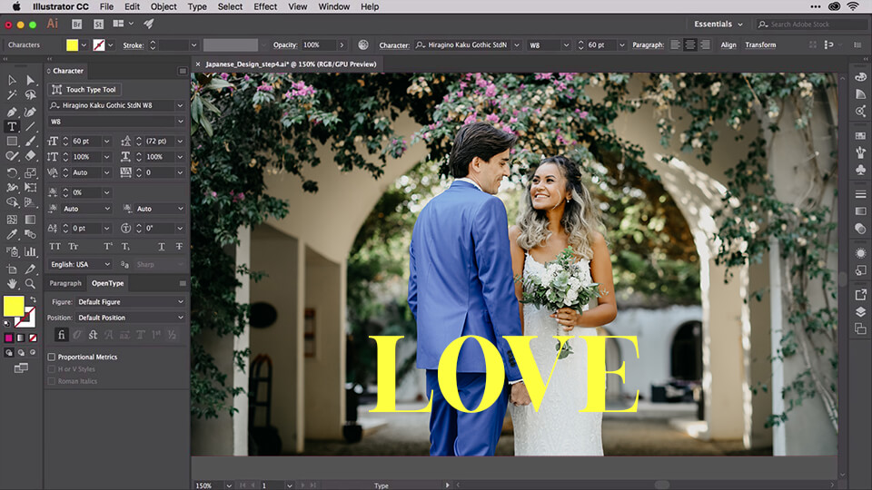 イラストレーターインターフェイス