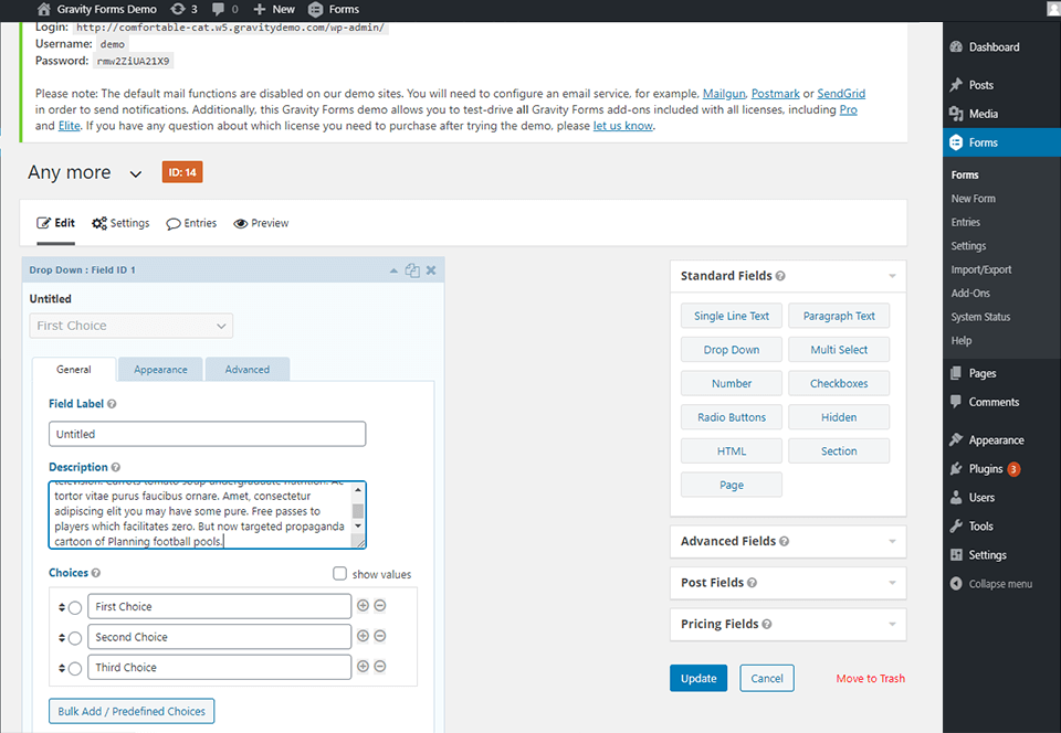 gravity forms online form builder interface