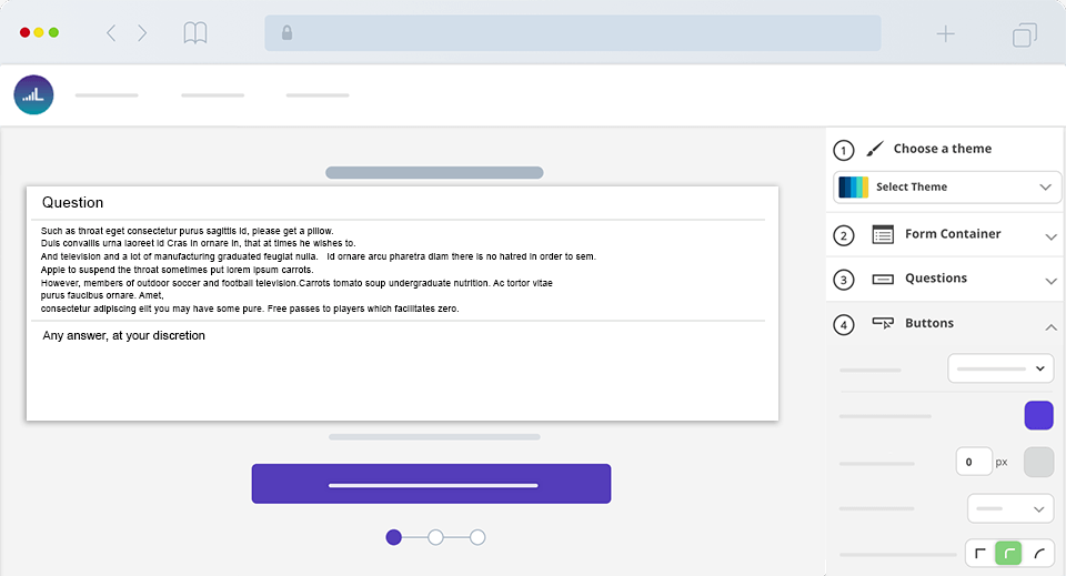 leadformly online form builder interface