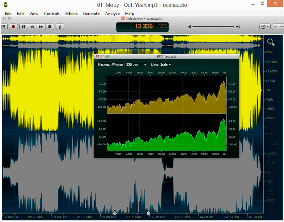 ocenaudio interface best podcast recording software