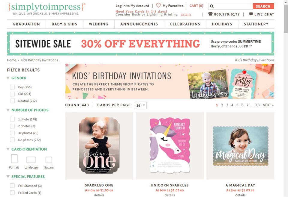 simply to impress photo cards