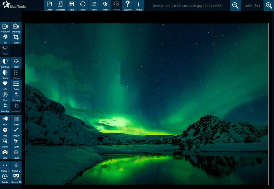 star tools astrophotography software interface