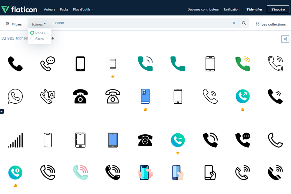 flaticon meilleurs sites vectoriels gratuits interface