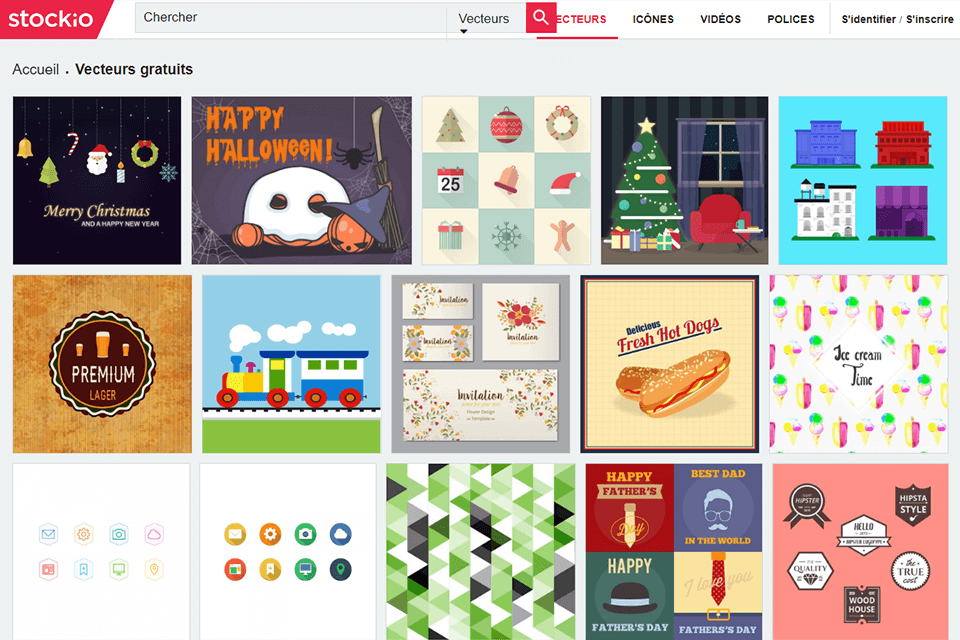 stockio meilleurs sites vectoriels gratuits interface