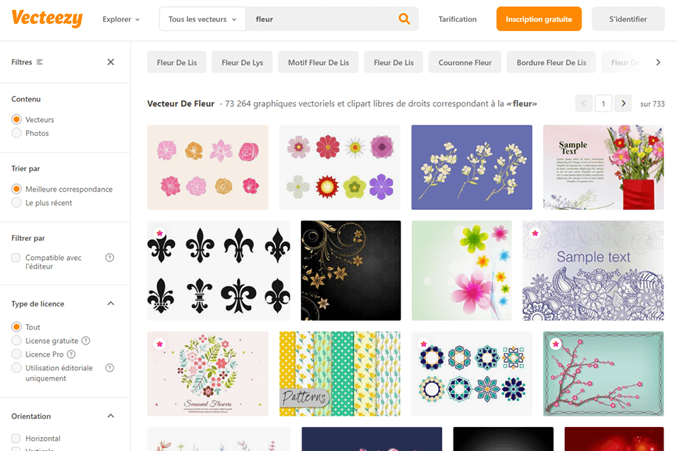 vecteezy meilleurs sites vectoriels gratuits interface