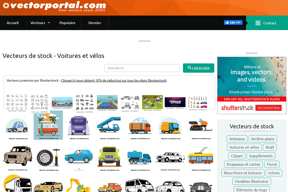 vector portal meilleurs sites vectoriels gratuits interface