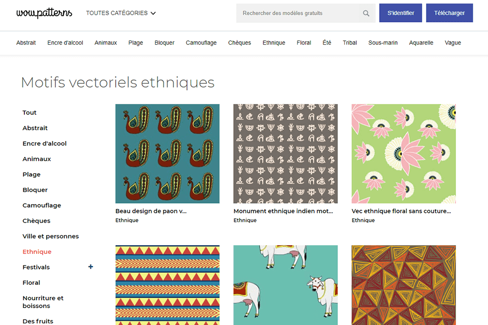 wowpatterns meilleurs sites vectoriels gratuits interface