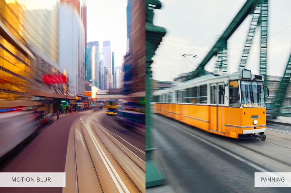 panning photography vs motion blur