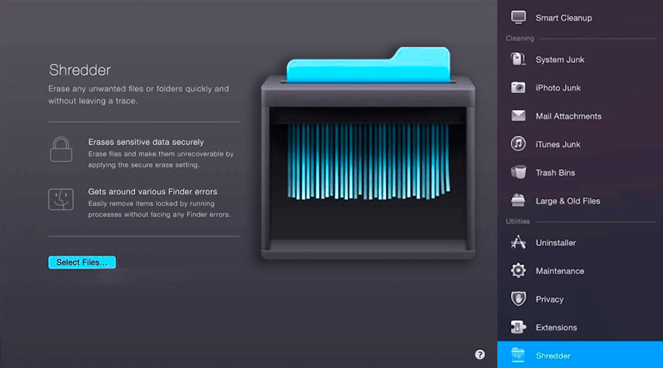 cleanmymac x shredder