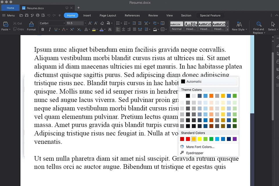 wps office suite interface