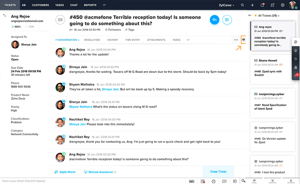 zoho help desk software