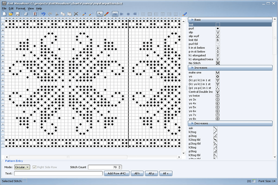 knit visualizer knitting design software interface