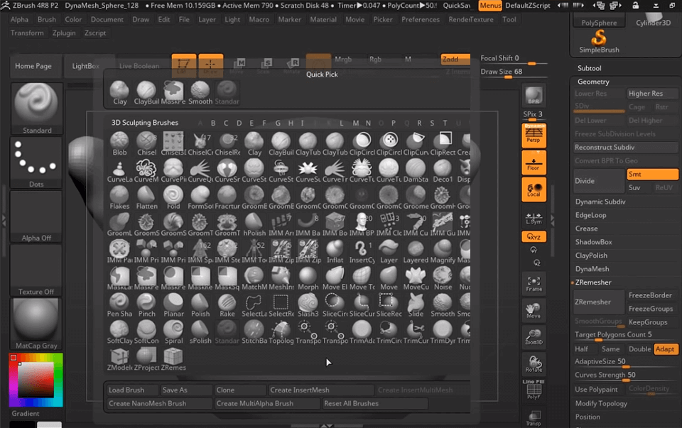 zbrush 3d modeling software for unity interface