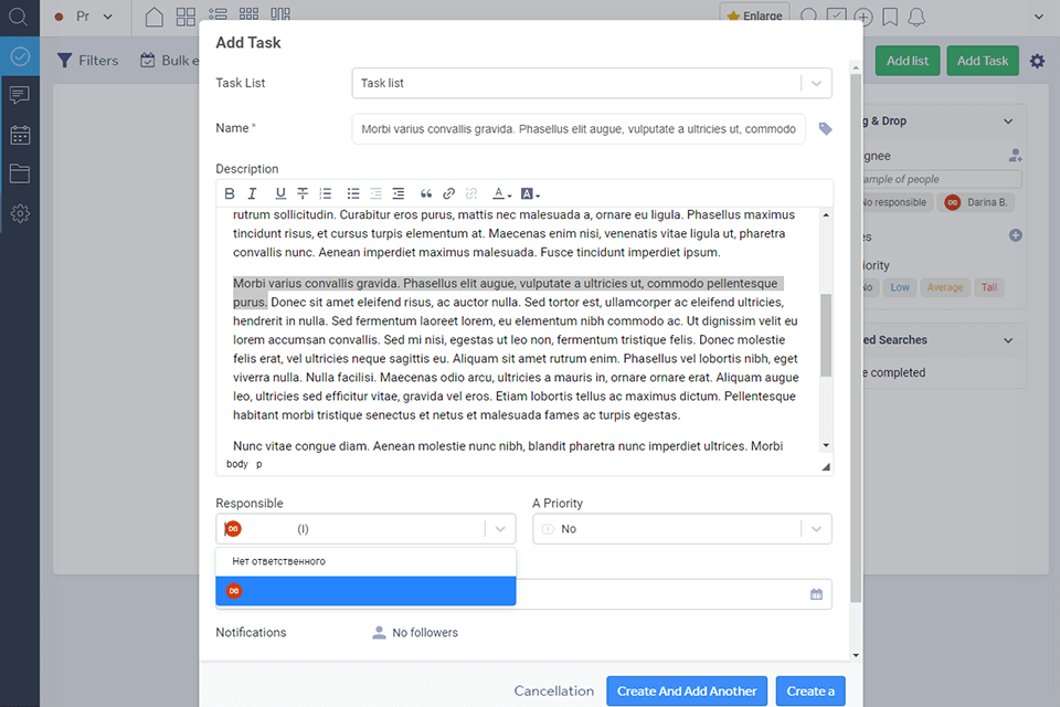 freedcamp interface