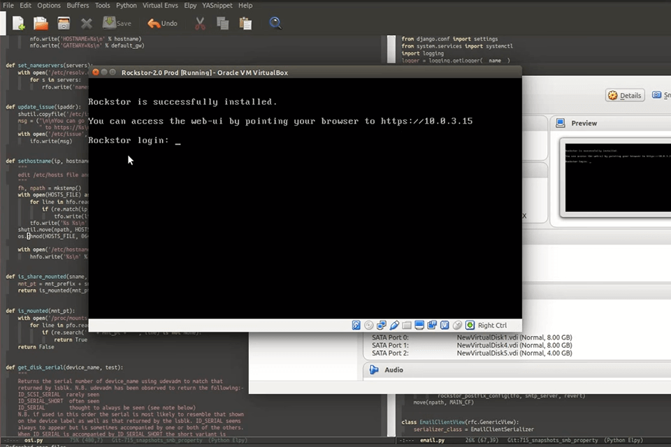 rockstor nas software interface