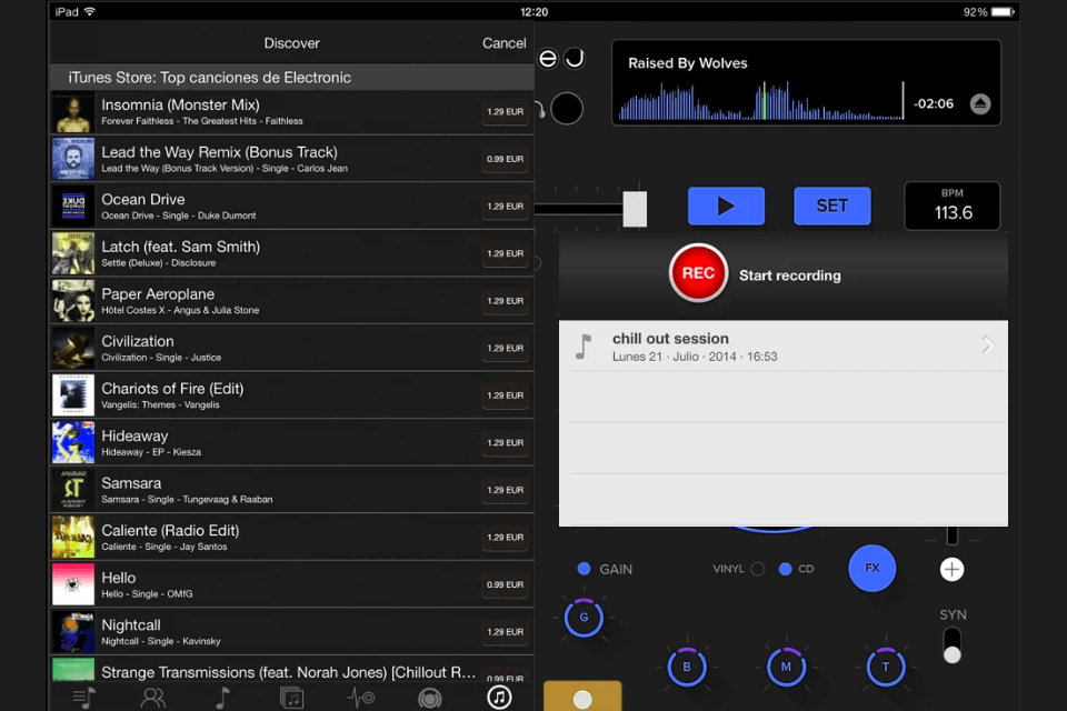 deej dj applications for ipad interface