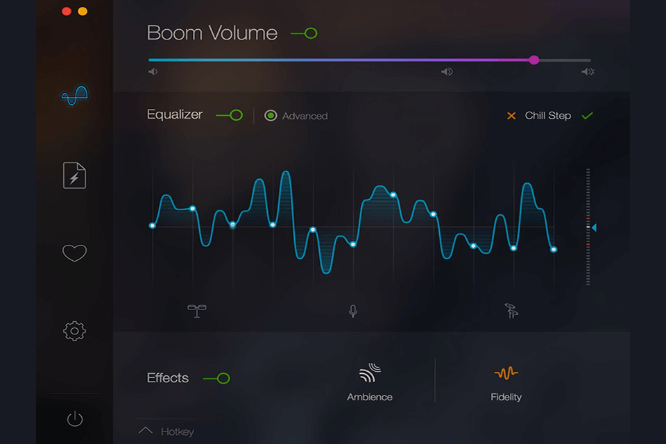 boom 3d virtual surround sound software interface