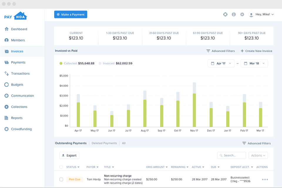 payhoa interface rental property software for mac