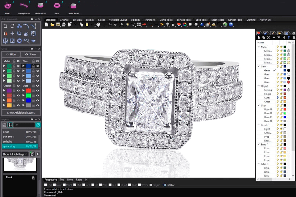 واجهة برنامج تصميم المجوهرات matrixgold