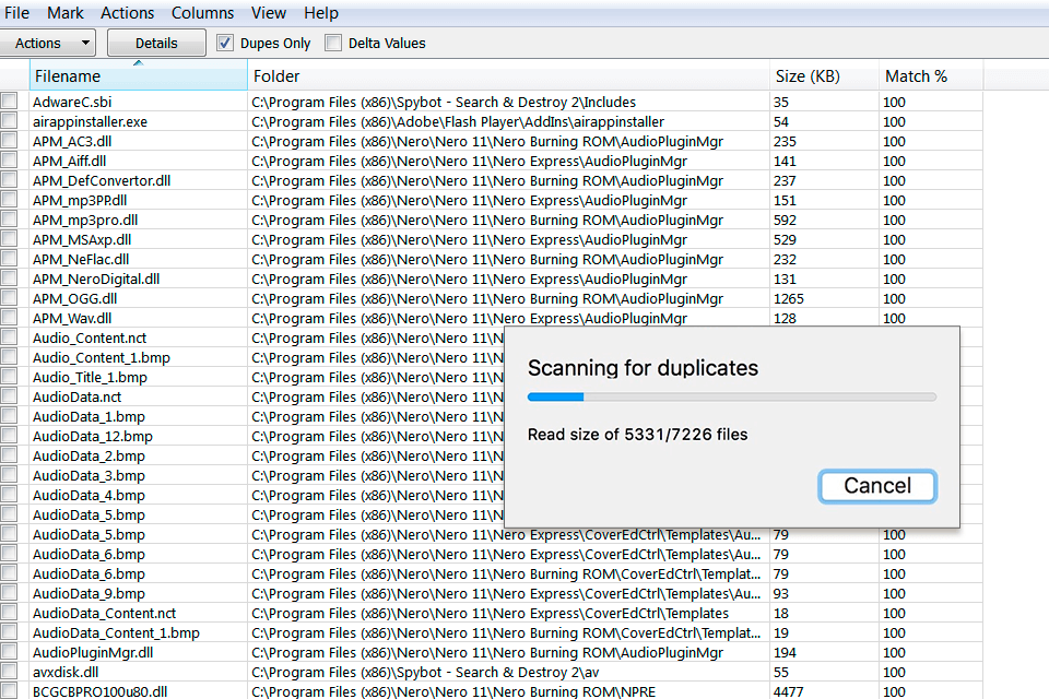 dupeguru linux duplicate file finder interface
