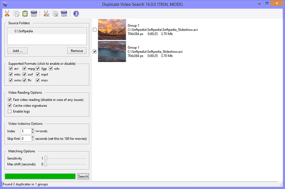 duplicate video search finder