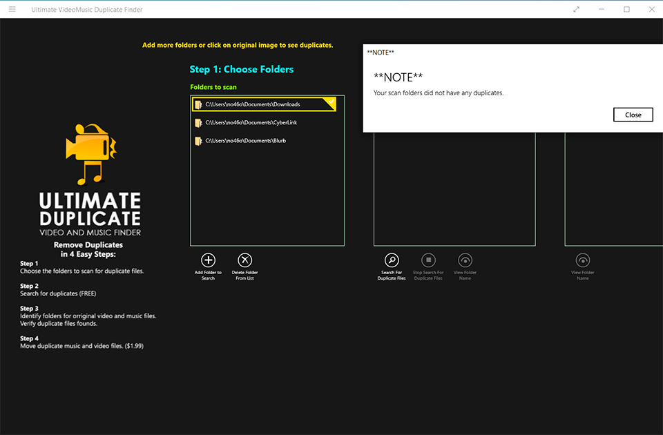 ultimate duplicate video and music finder