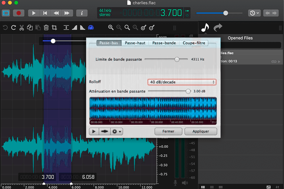 ocenaudio extract audio from video software interface