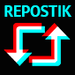 repostik tiktok video downloader logo
