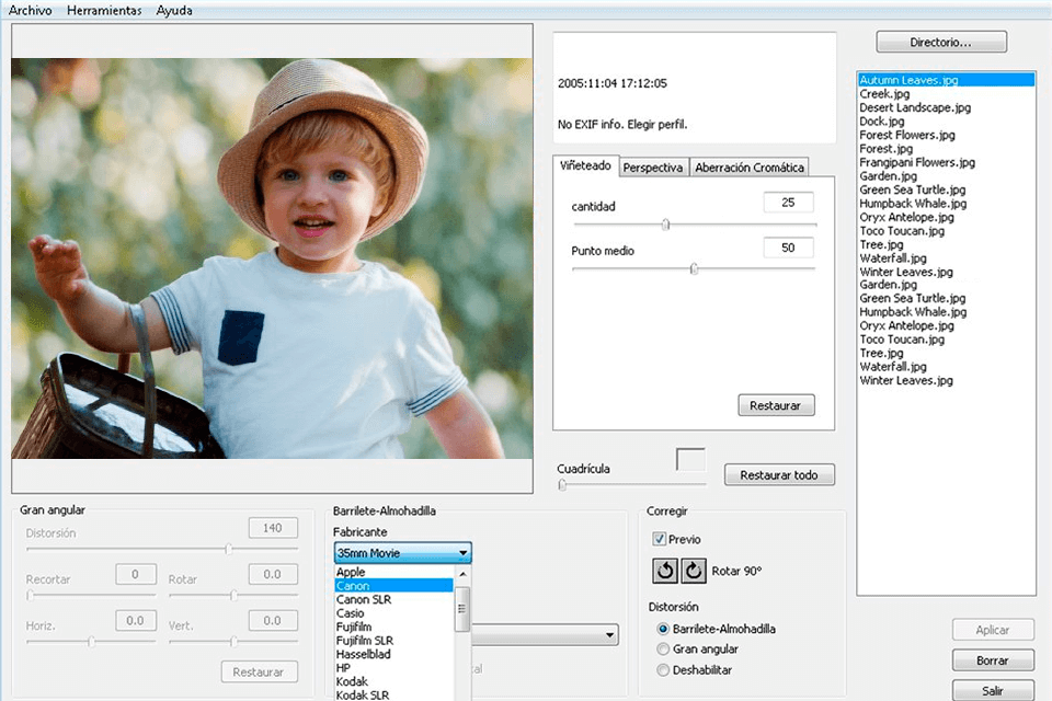 ptlens software to correct lens distortion interface