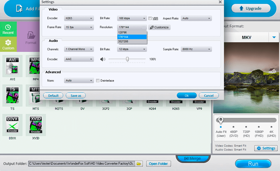 wonderfox video converter no watermark interface