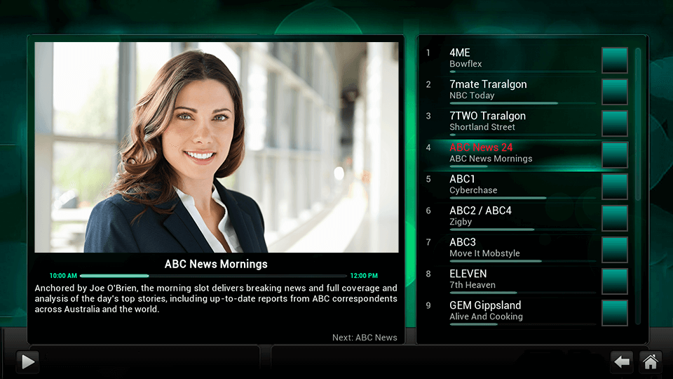 nextpvr tv recording software interface