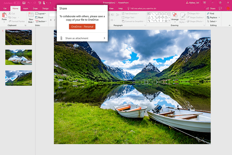 microsoft powerpoint video presentation software interface