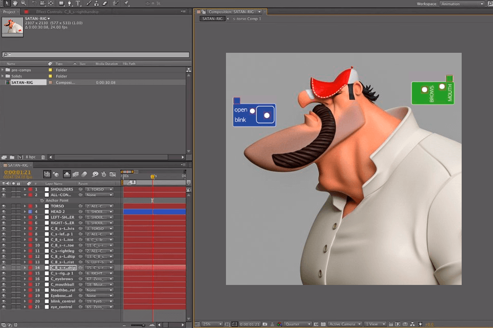 adobe after effects motion capture software interface
