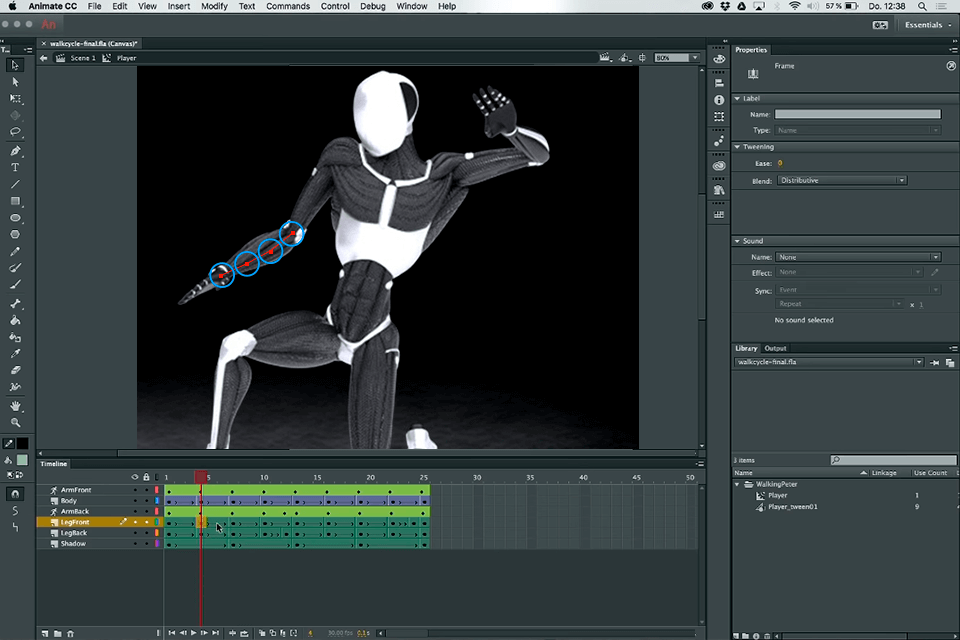 animate cc motion capture software interface