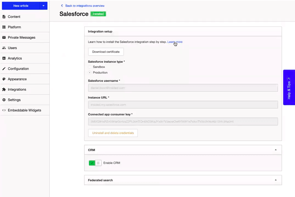 insided customer sevice software