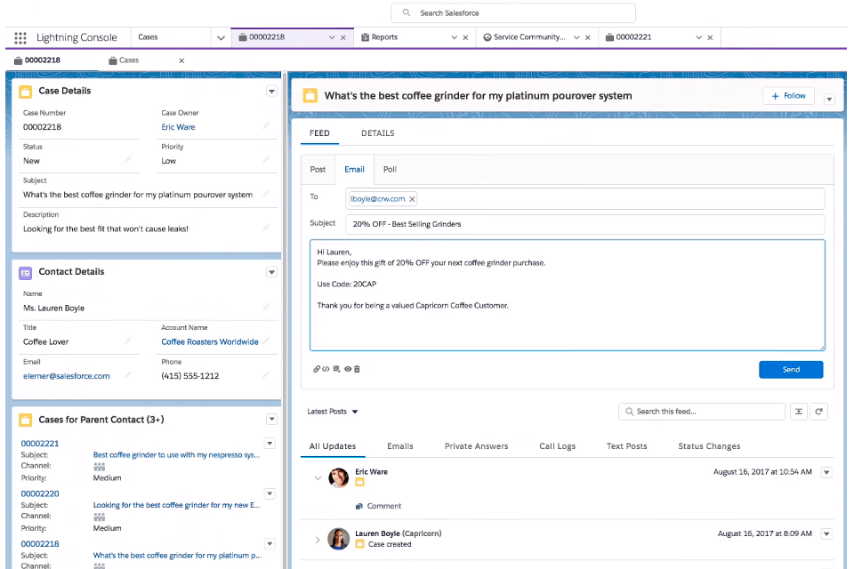 salesforce service cloud customer software