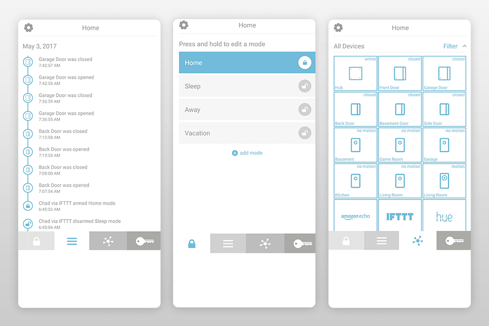 scout alarm smart home security system interface