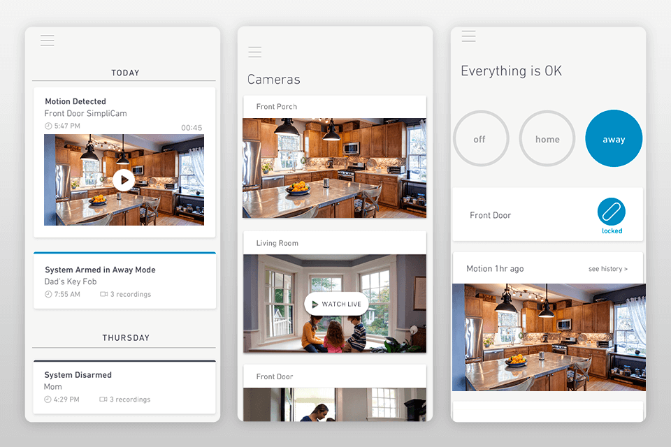 simplisafe smart home security system interface