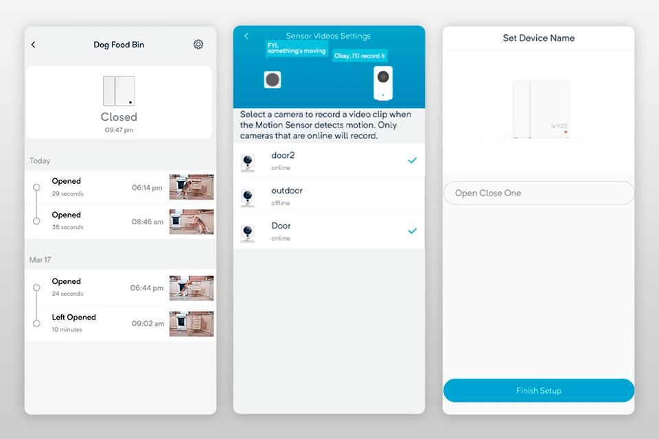 wyze sense smart home security system interface