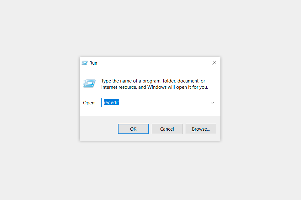 adobe gc invoker utility run regedit