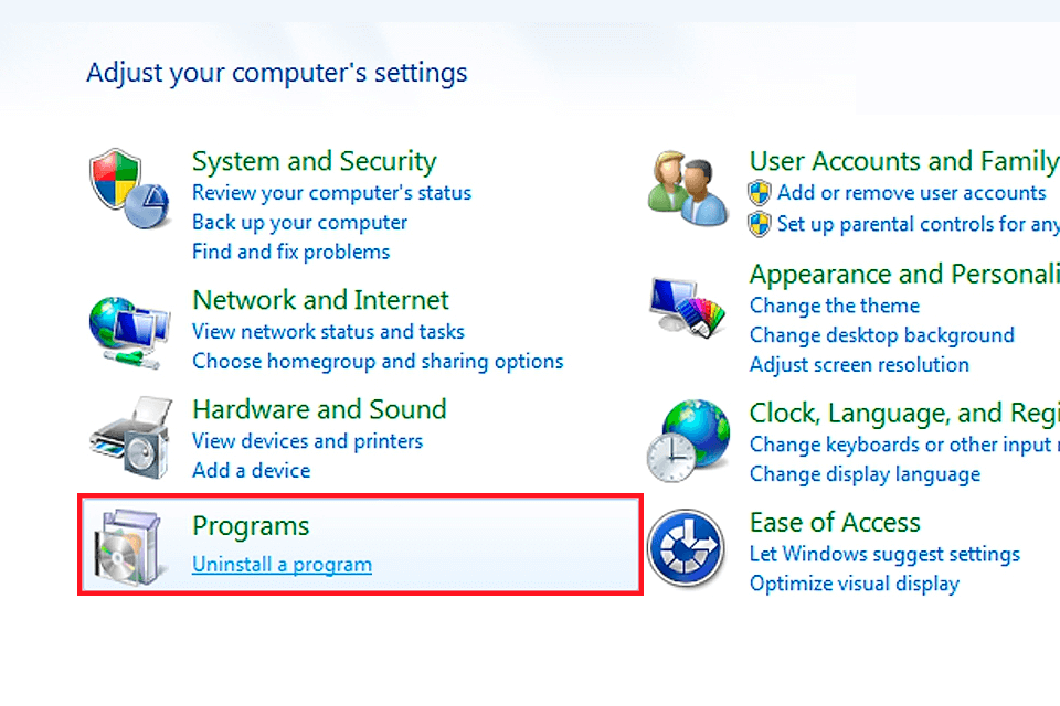 windows computer settings