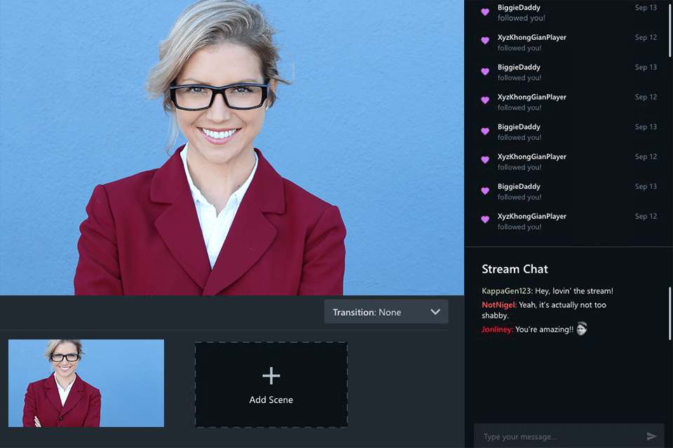 xsplit interface youtube streaming software