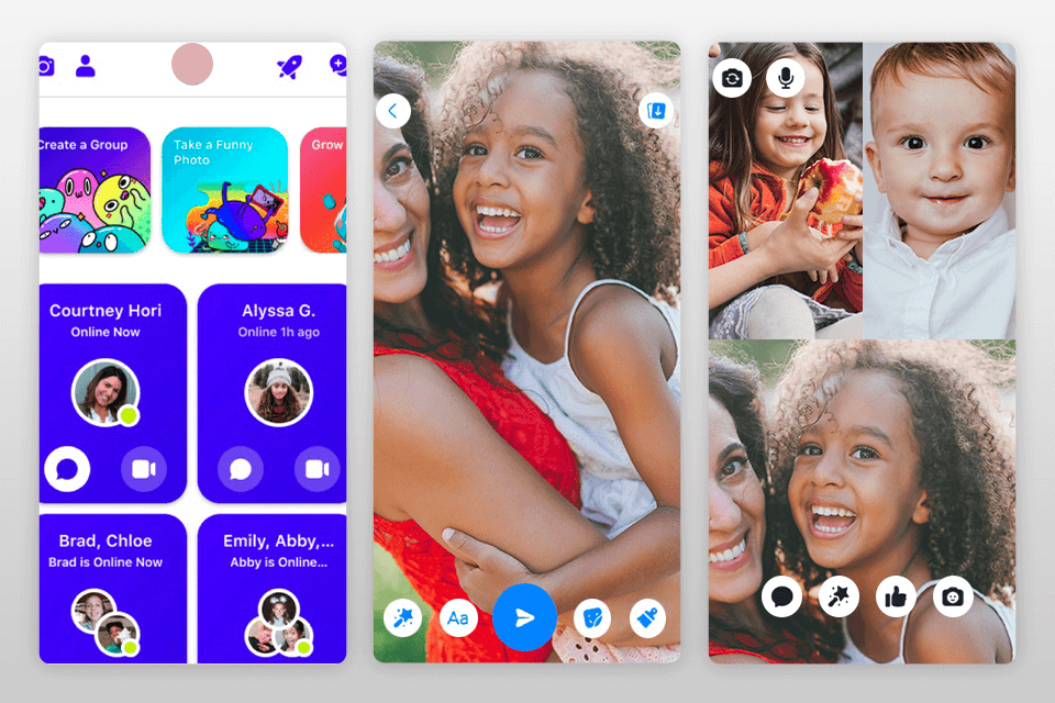 kid friendly video chat app interface