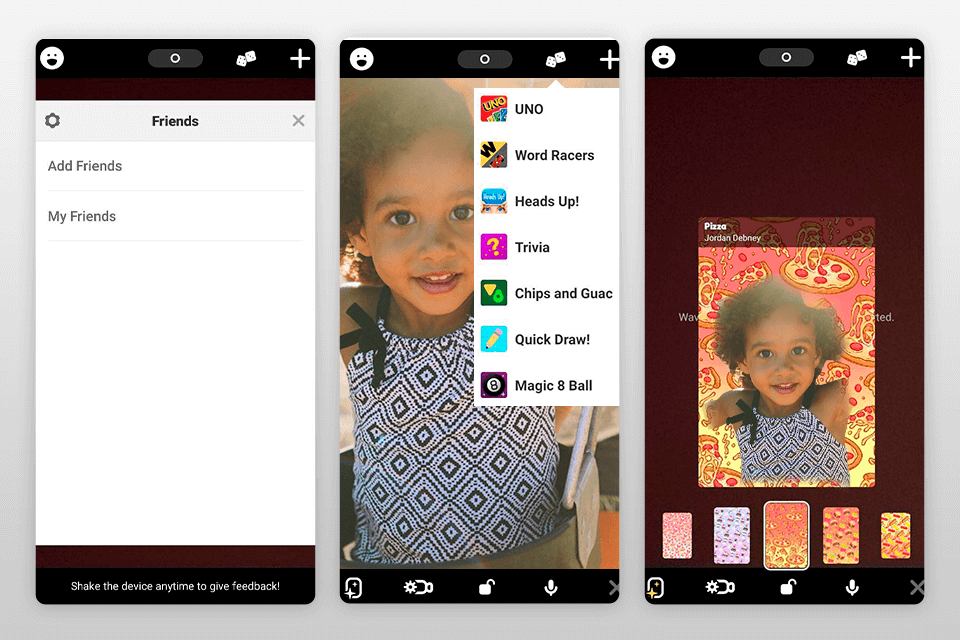 houseparty kid friendly video chat app interface