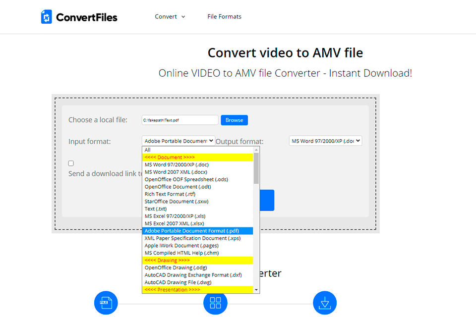 convert files amv