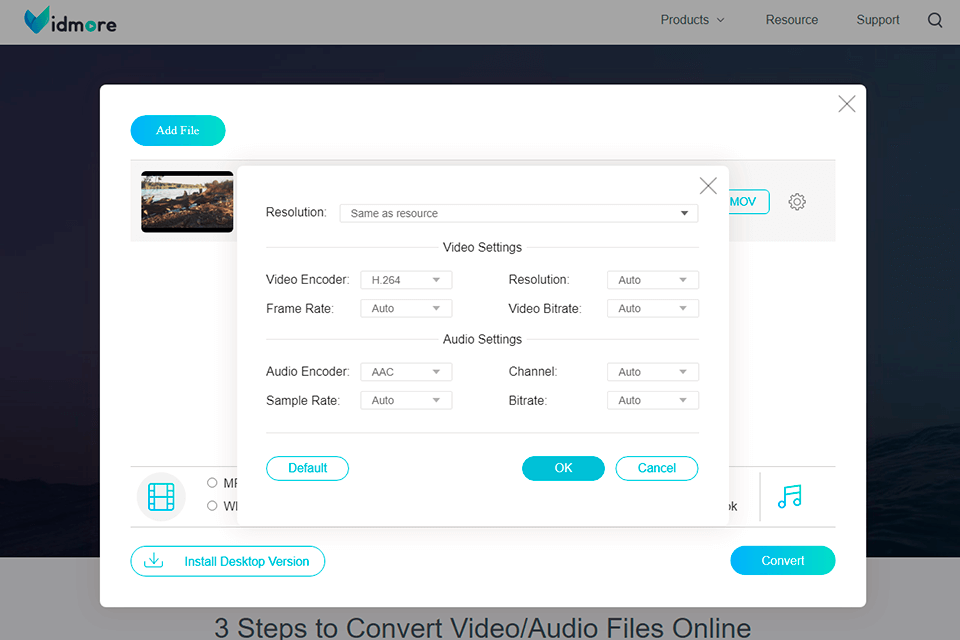 vidmore free online video converter amv