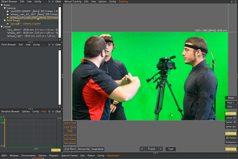 3dequalizer interface motion tracking software